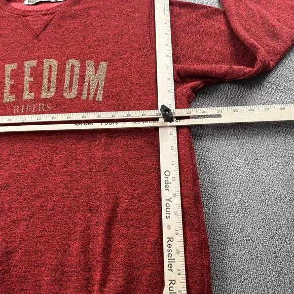 Iron And Resin Sweater Adult Extra Large Red Long Sleeve Casual Moto Men's - Picture 10 of 13